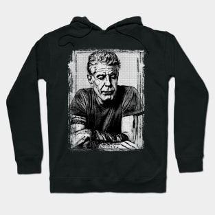 Anthony Bourdain - Vintage Halftone Hoodie